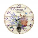 Grande Horloge MDF : Lavande de Provence, Diam 58 cm
