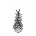 Mini Fruit déco Céramique : Ananas chromé, H 17 cm