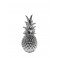Mini Fruit déco Céramique : Ananas chromé, H 17 cm