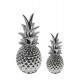 Mini Fruit déco Céramique : Ananas chromé, H 17 cm