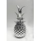 Fruit déco Céramique : Ananas chromé, H 26 cm