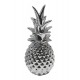 Fruit déco Céramique : Ananas chromé, H 26 cm