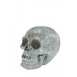 Grand Crâne Design XL, Collection Perles de strass, H 32 cm