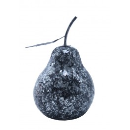 Poire Grise Light Grey, Crazy Glass, H 23 cm