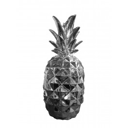 Fruit déco : Ananas chromé, H 57 cm