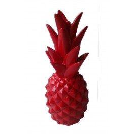 Fruit Design en résine Taille XL : Ananas Rouge, H 44 cm
