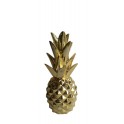 Fruit Design en résine Taille L : Ananas Or, H 24 cm