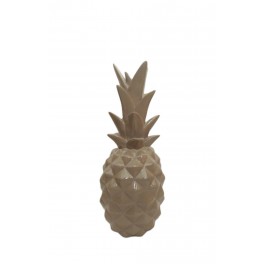 Fruit Design en résine Taille L : Ananas Taupe, H 24 cm