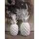 Fruit Design en résine Taille L : Ananas Blanc, H 29 cm