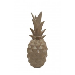 Fruit Design en résine Taille L : Ananas Taupe, H 29 cm