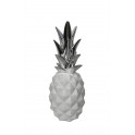 Fruit Design en résine Taille : Ananas Blanc & Chrome, H 29 cm