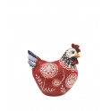 Poule en résine, Collection Deft, Modèle Rouge, H 12 cm