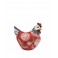 Poule en résine, Collection Deft, Modèle Rouge, H 12 cm