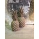 Fruit Design en résine Taille L : Ananas Taupe, H 24 cm