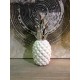 Fruit Design en résine Taille : Ananas Blanc & Chrome, H 29 cm