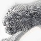 Animaux Perles de Strass Design : Panthère argentée, L 58 cm