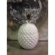 Fruit Design céramique : Ananas Ouvrant Blanc, H 29 cm