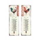 Thermomètre intérieur métal : Modèle Bistro du Coq, H 25 cm