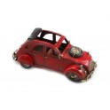 Voiture 2 CV Capote ouverte Rouge, L 26 cm