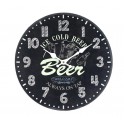 Horloge MDF thème BIère, Ice cold Beer, Diam 34 cm