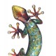 Gecko mural en métal : Collection Jungle, H 37 cm