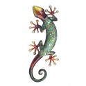 Gecko mural en métal : Collection Jungle, H 37 cm