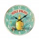 Horloge MDF thème Huile d'olive extra, Diam 34 cm