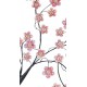 Décoration murale métal : le cerisier en fleur, H 94 cm