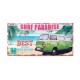 Déco mur vintage : Plaque Combi vert, "Surf Paradise : Best holidays", L 60 cm