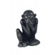 Set 3 Singes de la sagesse, Finition Antic Line, H 17 cm