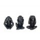 Set 3 Singes de la sagesse, Finition Antic Line, H 17 cm