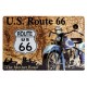 Plaque 3D métal Route 66 : The Mother Road 20X30 cm