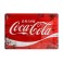 Plaque métal 20 x 30 cm officielle : Coca-Cola sur fond rouge