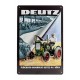 Plaque 3D métal 20 x 30 cm : Tracteur Deutz