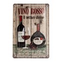Plaque 3D métal 20x30 cm Vino Rosso : Il nettare divino