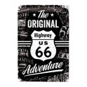 Plaque 3D métal 20x 30 cm Route 66 : The original adventure 