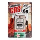 Plaque 3D métal 20x30 cm : Route 66 Last chance gas station