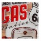 Plaque 3D métal 20x30 cm : Route 66 Last chance gas station