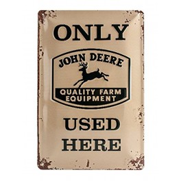 Plaque 3D métal 20x30 cm John Deere : Only used here