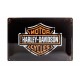 Plaque 3D métal 20x30 cm : logo Harley Davidson Motor cycles noire