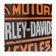 Plaque 3D métal 20x30 cm : logo Harley Davidson Motor cycles noire