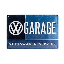 Plaque métal 20x30 cm officielle Volkswagen service : Garage