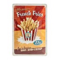 Plaque métal 3D 20x30 cm sous licence: French fries