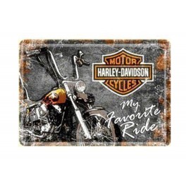 Plaque 3D métal 20x30 cm Harley Davidson: My favourite ride