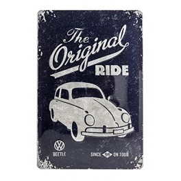 Plaque 3D métal 20x30 cm Coccinelle Volkswagen : The original Ride