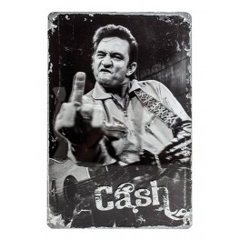 Plaque métal 20x30 cm : Johnny Cash