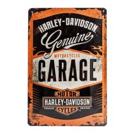 Plaque 3D métal 20x30 cm Harley Davidson: Motorcycles garage
