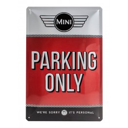 Plaque 3D métal 20x30 cm Mini : Parking Only