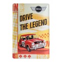 Plaque 3D métal 20x30 cm Mini de course : Drive the legend