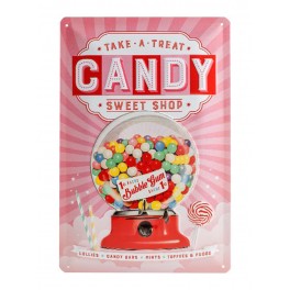 Plaque métal 3D 20x30 cm sous licence : Candy